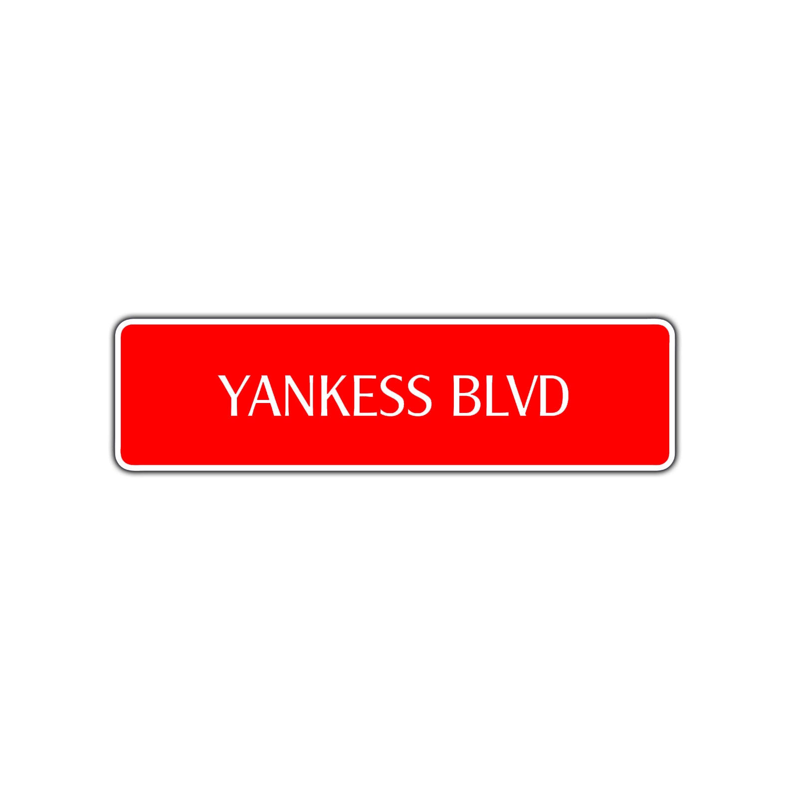 Yankees Boulevard New York Road Aluminum Metal Novelty Street Plate Sign Wall Gift Decor