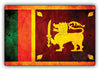 Sri Lanka Country Nation Flag Novelty Vintage Rustic Grunge Wall Decor Aluminum Metal Sign Plate