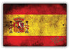 Spain Country Nation Flag Novelty Vintage Rustic Grunge Wall Decor Aluminum Metal Sign Plate