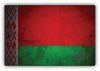 Belarus Country Nation Flag Novelty Vintage Rustic Grunge Wall Decor Aluminum Metal Sign Plate