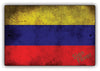 Colombia Country Nation Flag Novelty Vintage Rustic Grunge Wall Decor Aluminum Metal Sign Plate