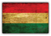 Hungary Country Nation Flag Novelty Vintage Rustic Grunge Wall Decor Aluminum Metal Sign Plate