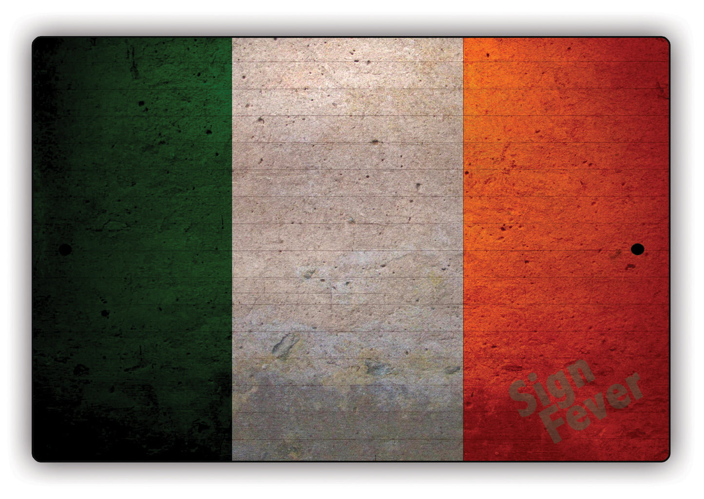 Ireland Country Nation Flag Novelty Vintage Rustic Grunge Wall Decor Aluminum Metal Sign Plate