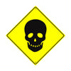 Danger Skull Caution Alert Warning Road Matel Aluminum Notice Novelty Plate Crossing Sign