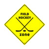 Field Hockey Zone Road Matel Aluminum Notice Novelty Plate Crossing Sign Ball Players Gift Team