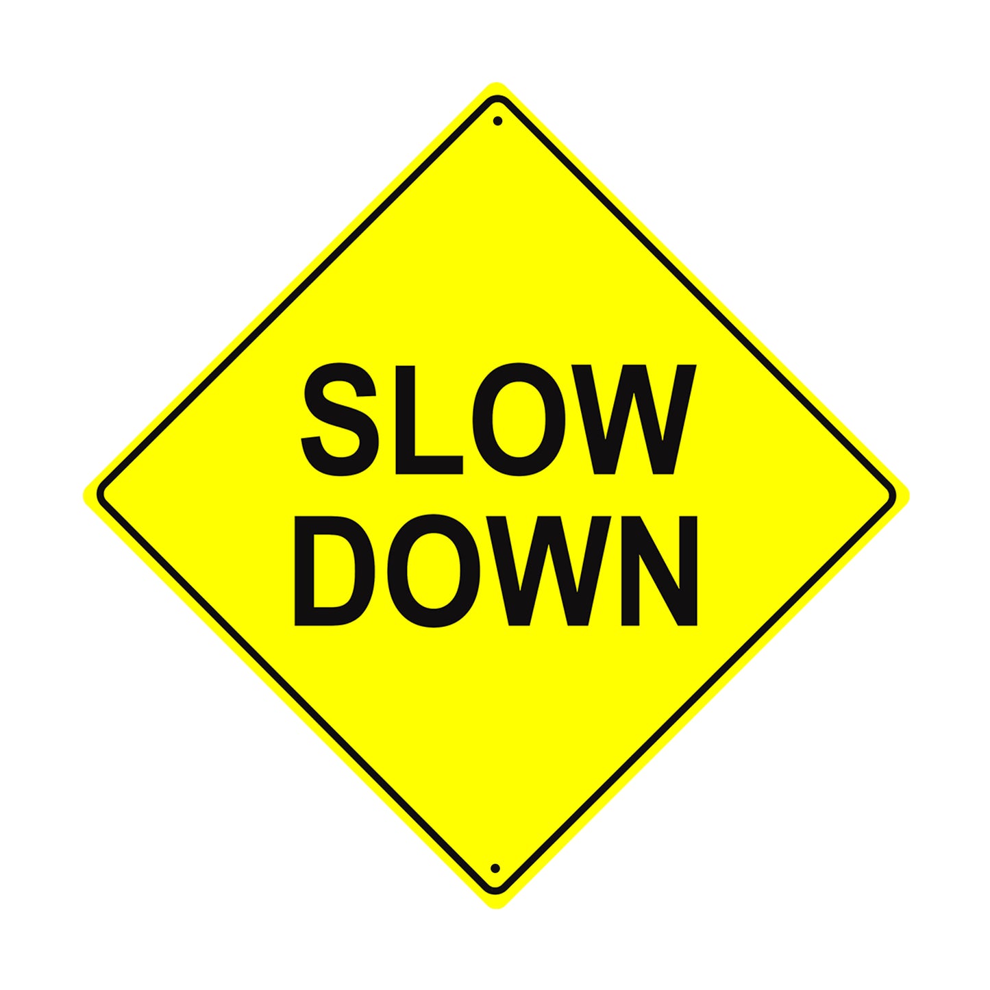 Caution Slow Down Warning Traffic Road Matel Aluminum Notice Novelty Plate Crossing Sign
