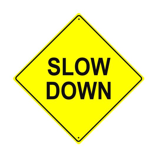 Caution Slow Down Warning Traffic Road Matel Aluminum Notice Novelty Plate Crossing Sign