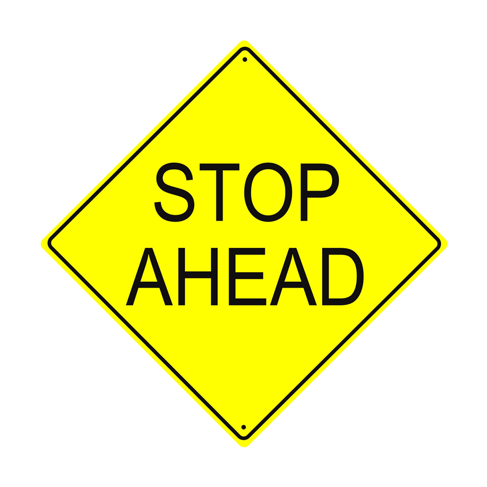 Caution Stop Ahead Road Matel Aluminum Notice Novelty Plate Crossing Sign