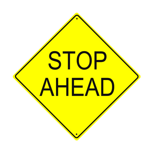 Caution Stop Ahead Road Matel Aluminum Notice Novelty Plate Crossing Sign