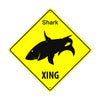Caution Danger Shark Xing Funny Matel Aluminum Alert Notice Novelty Plate Sign