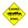 Camel Xing Desert Road Matel Aluminum Notice Novelty Plate Crossing Sign