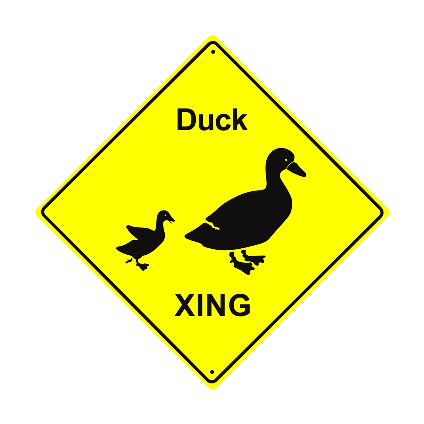 Duck Xing Ducks Road Matel Aluminum Notice Novelty Plate Crossing Sign