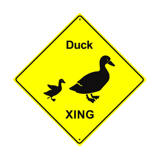 Duck Xing Ducks Road Matel Aluminum Notice Novelty Plate Crossing Sign