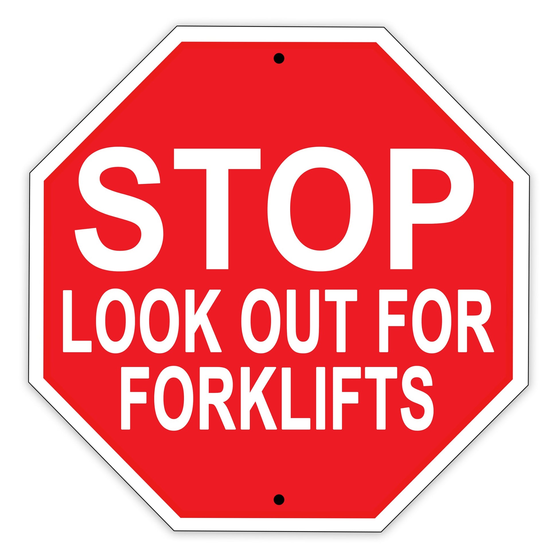 Stop Look Out For Forklifts Road Street Matel Aluminum Notice Novelty Plate Sign