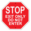 Stop Exit Only Do Not Enter Road Street Matel Aluminum Notice Novelty Plate Sign