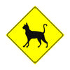 Guard Cat Symbol Crossing Animal Xing Metal Aluminum Notice Novelty Road Plate Sign