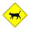 Cat Crossing Symbol Animal Xing Metal Aluminum Notice Novelty Road Plate Sign