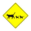 Cat With Kittens Crossing Symbol Animal Xing Metal Aluminum Notice Novelty Road Plate Sign
