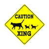 Caution Cat With Kittens Xing Symbol Animal Crossing Metal Aluminum Notice Novelty Road Plate Sign