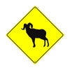 Bighorn Sheep Crossing Symbol Animal Xing Metal Aluminum Notice Novelty Road Plate Sign