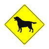 Black Lab Symbol Guard Dog Animal Xing Metal Aluminum Notice Novelty Road Plate Sign