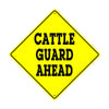 Warning Cattle Guard Ahead Crossing Animal Xing Metal Aluminum Notice Novelty Road Plate Sign