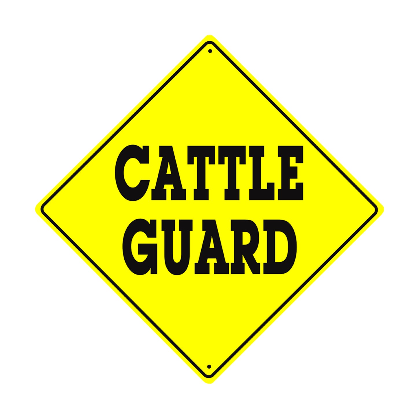 Warning Cattle Guard Crossing Animal Xing Metal Aluminum Notice Novelty Road Plate Sign
