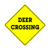 Caution Deer Crossing Animal Xing Metal Aluminum Notice Novelty Road Plate Sign