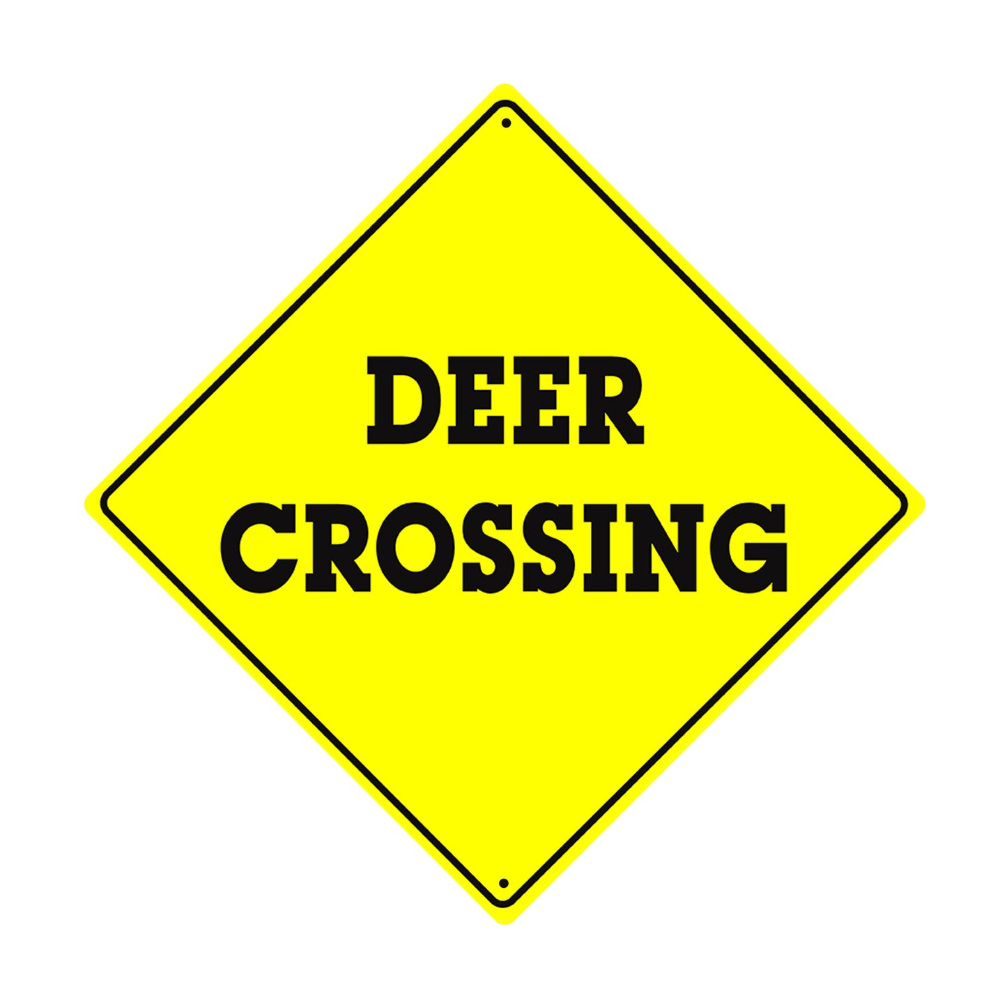 Caution Deer Crossing Animal Xing Metal Aluminum Notice Novelty Road Plate Sign