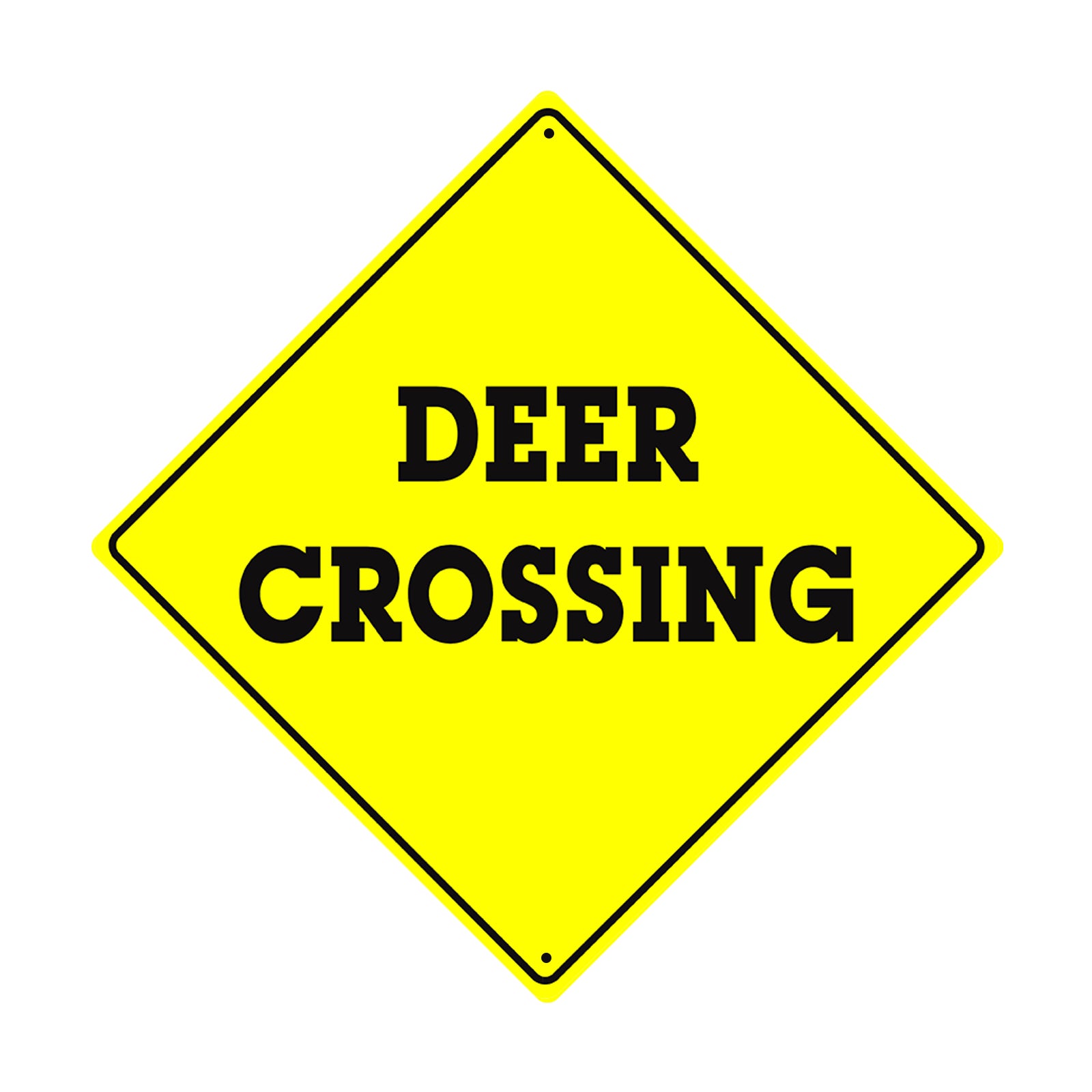 Caution Deer Crossing Animal Xing Metal Aluminum Notice Novelty Road Plate Sign