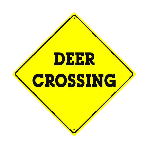 Deer Crossing | Yellow Diamond Sign - Sign Fever