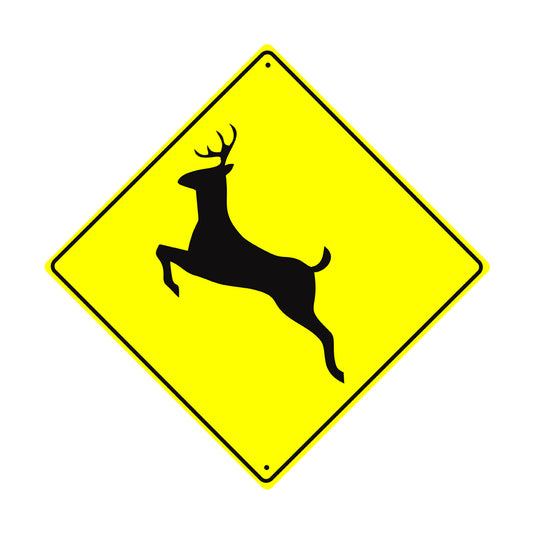 Deer Symbol Crossing Animal Xing Metal Aluminum Notice Novelty Road Plate Sign
