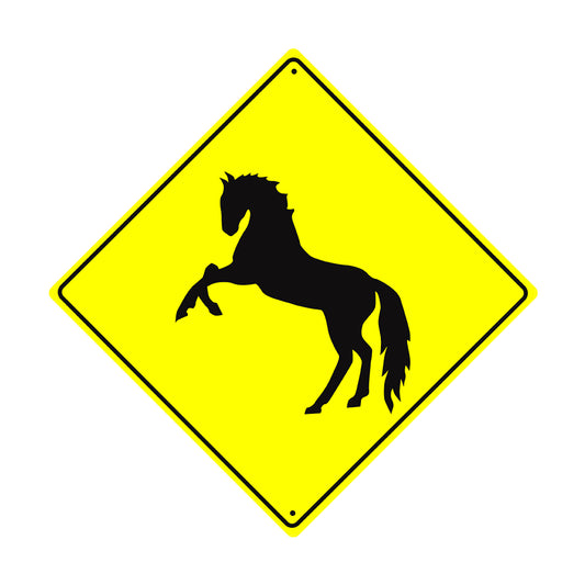 Horse Crossing Animal Xing Metal Aluminum Notice Novelty Road Plate Sign