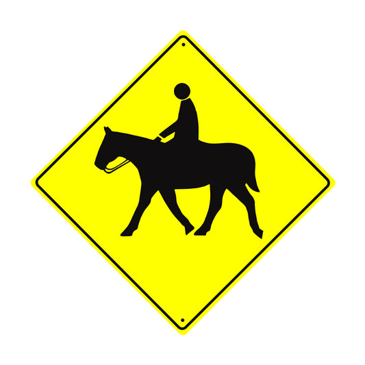 Horse Riding Activity Crossing Animal Xing Metal Aluminum Notice Novelty Road Plate Sign