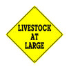 Livestock at Large Crossing Animal Xing Metal Aluminum Notice Novelty Road Plate Sign