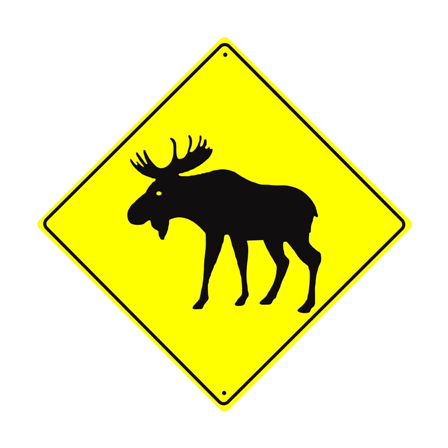 Caution Moose Crossing Animal Xing Metal Aluminum Notice Novelty Road Plate Sign