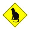 Sitting Cat Symbol Crossing Animal Xing Metal Aluminum Notice Novelty Road Plate Sign