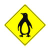Caution Penguin Crossing Animal Xing Metal Aluminum Notice Novelty Road Plate Sign