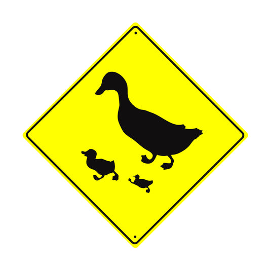Caution Duck Crossing Animal Xing Metal Aluminum Notice Novelty Road Plate Sign