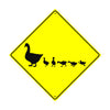 Duck With Duckling Crossing Symbol Animal Xing Metal Aluminum Notice Novelty Road Plate Sign