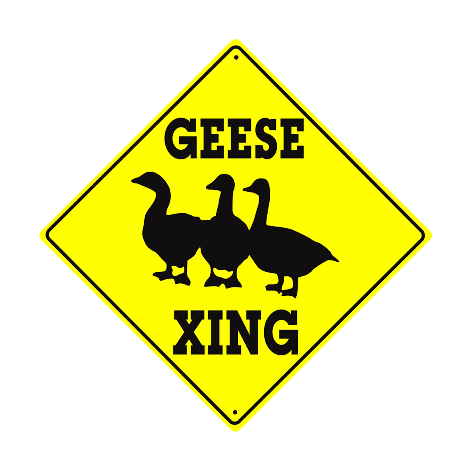 Caution Geese Xing Crossing Animal Xing Metal Aluminum Notice Novelty Road Plate Sign