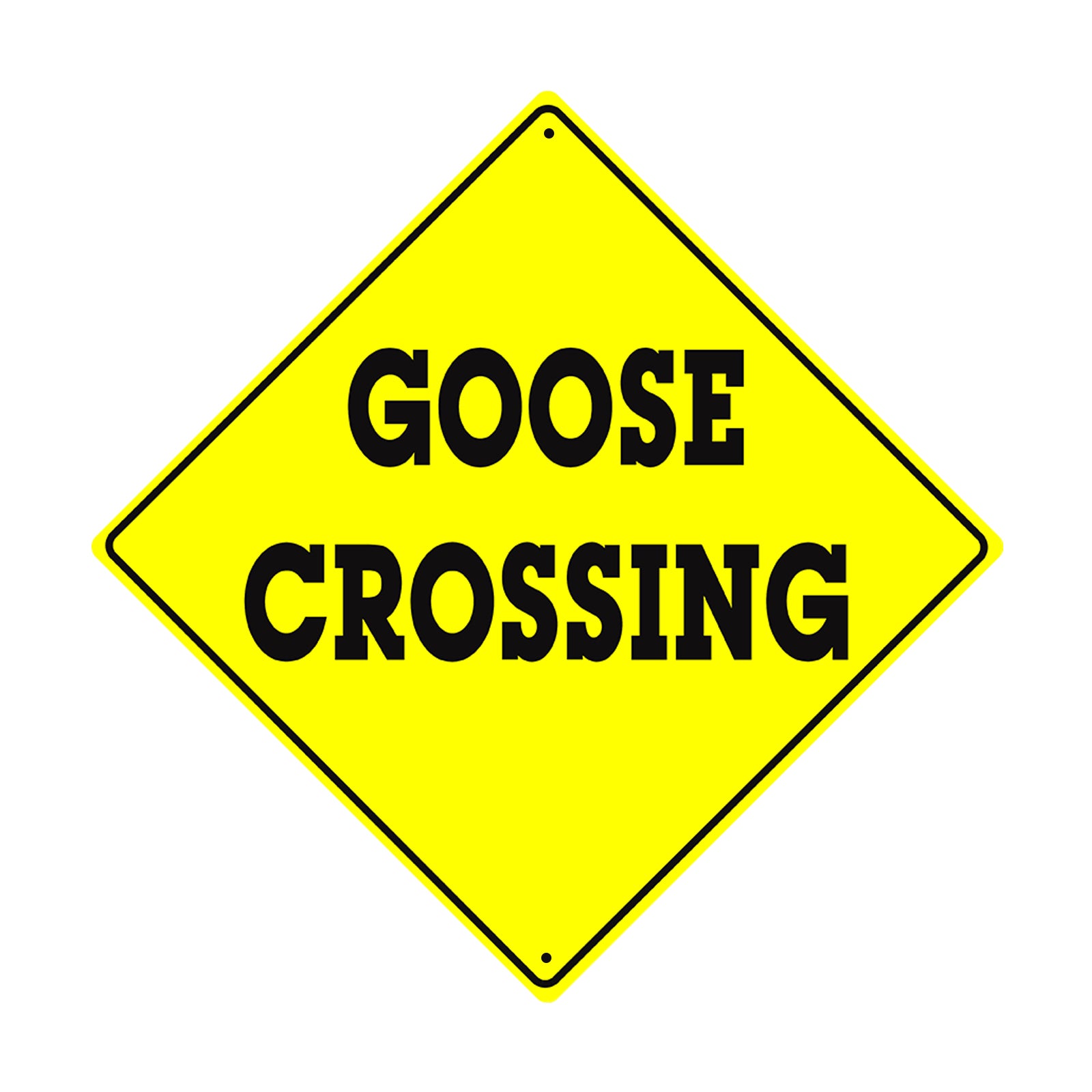 Caution Goose Crossing Animal Xing Metal Aluminum Notice Novelty Road Plate Sign
