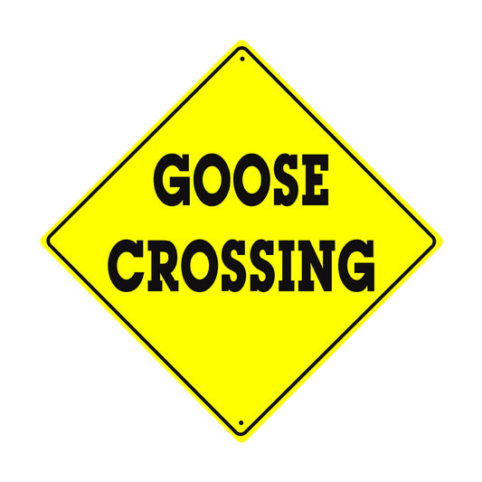 Caution Goose Crossing Animal Xing Metal Aluminum Notice Novelty Road Plate Sign