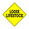 Loose Livestock Crossing Animal Xing Metal Aluminum Notice Novelty Road Plate Sign