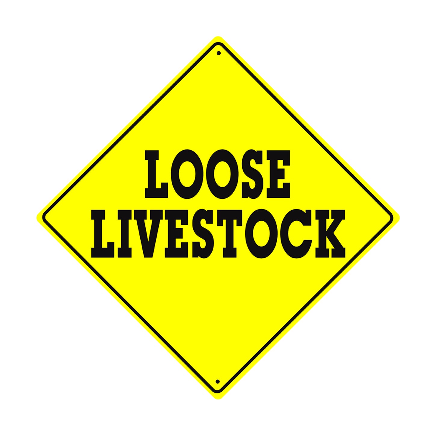Loose Livestock Crossing Animal Xing Metal Aluminum Notice Novelty Road Plate Sign