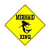 Mermaid Xing With Symbol Crossing Animal Xing Metal Aluminum Notice Novelty Road Plate Sign