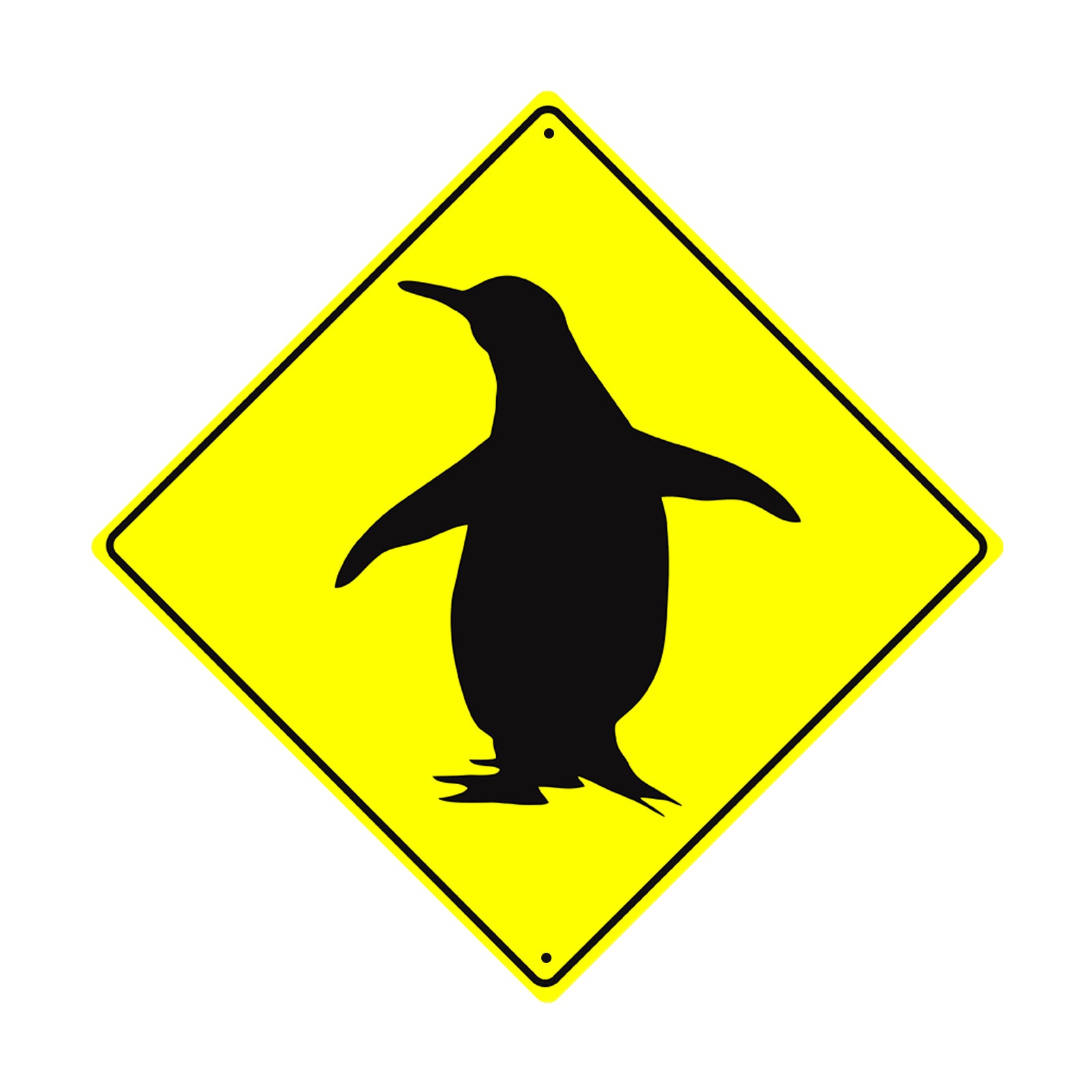 Penguin Symbol Crossing Animal Xing Metal Aluminum Notice Novelty Road Plate Sign