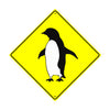 Penguin Walking Symbol Crossing Animal Xing Metal Aluminum Notice Novelty Road Plate Sign