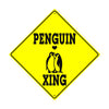 Penguin Xing Diamond Crossing Animal Xing Metal Aluminum Notice Novelty Road Plate Sign