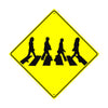 Slow Pedestrian Crossing Road Warning Street Metal Aluminum Notice Novelty Road Plate Sign